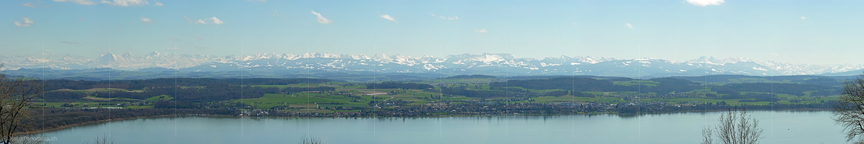 P000871: Panoramabild Murtensee und Alpenpanorama