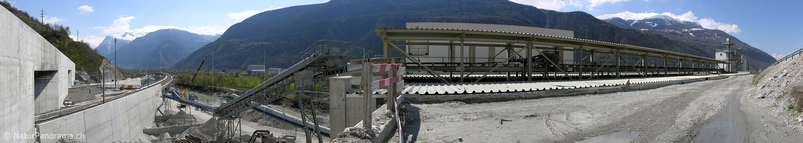 P000930: Panoramafoto NEAT-Südportal (Lötschberg)