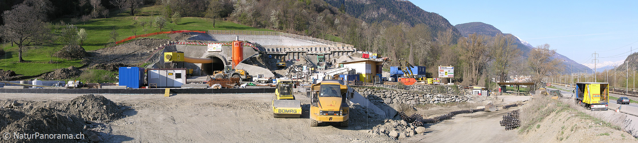 P000934: Panoramafoto Tunnelbaustelle