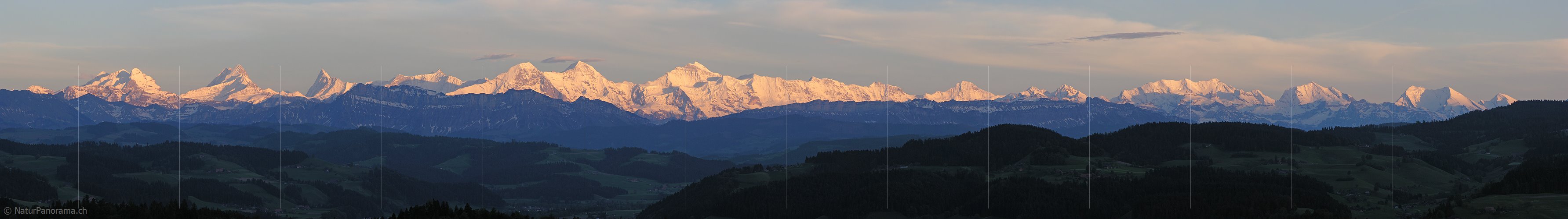P001153: Panoramafoto Emmental und Berner Alpen