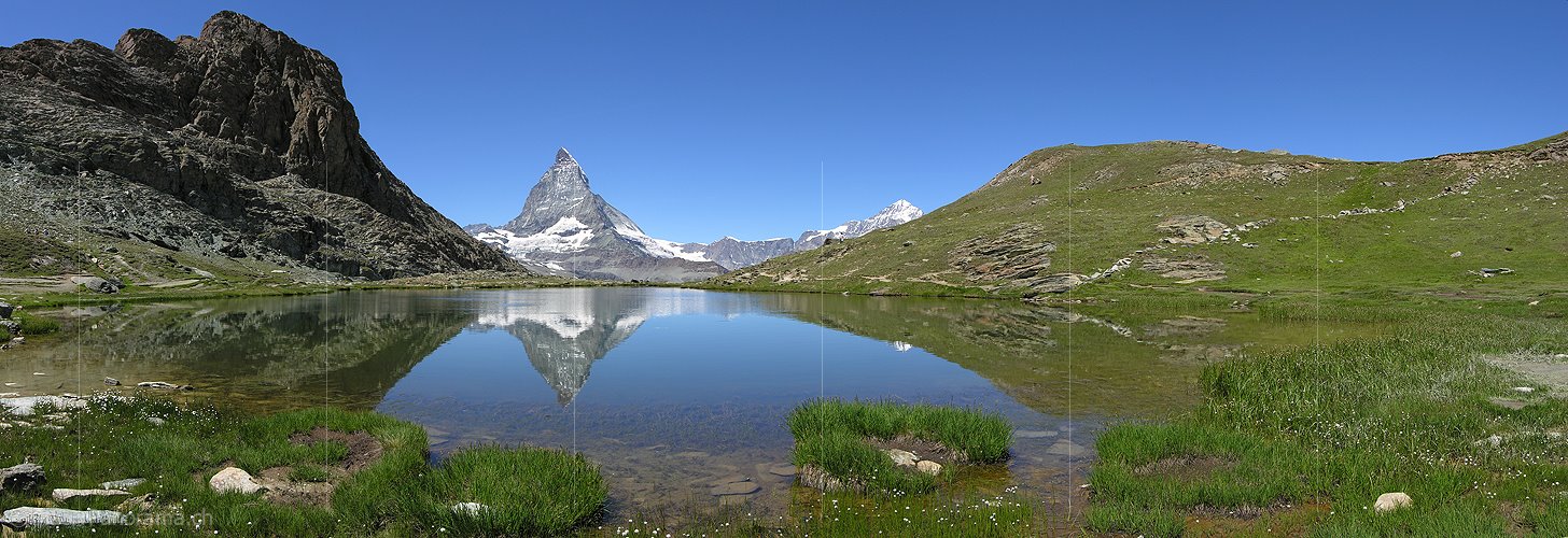 P001220: Panoramabild Matterhorn und Riffelsee, Zermatt