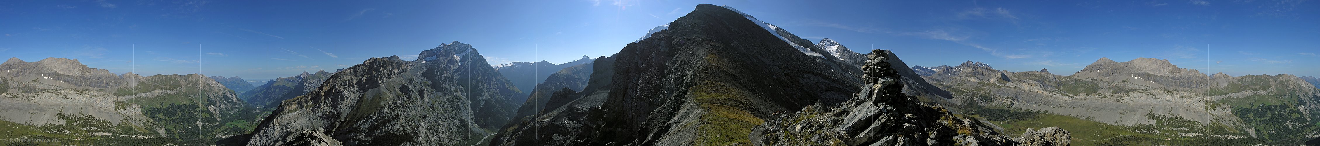 P001371: Gipfelpanorama Unter Tatelishorn, Kandersteg