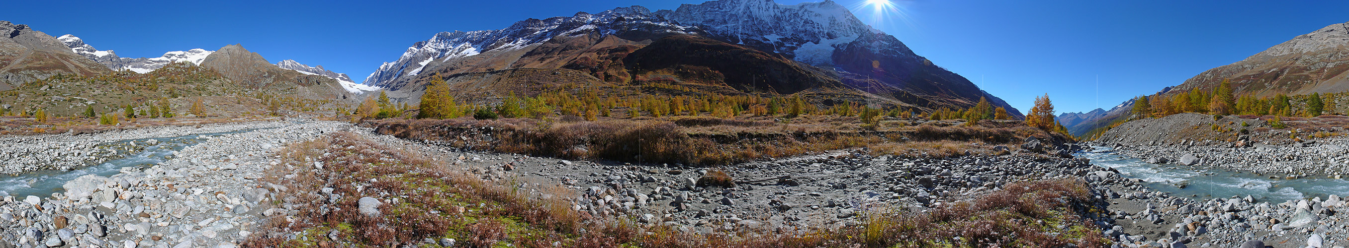 P001527: Panorama Berglandschaft hinter Fafleralp im Lötschental
