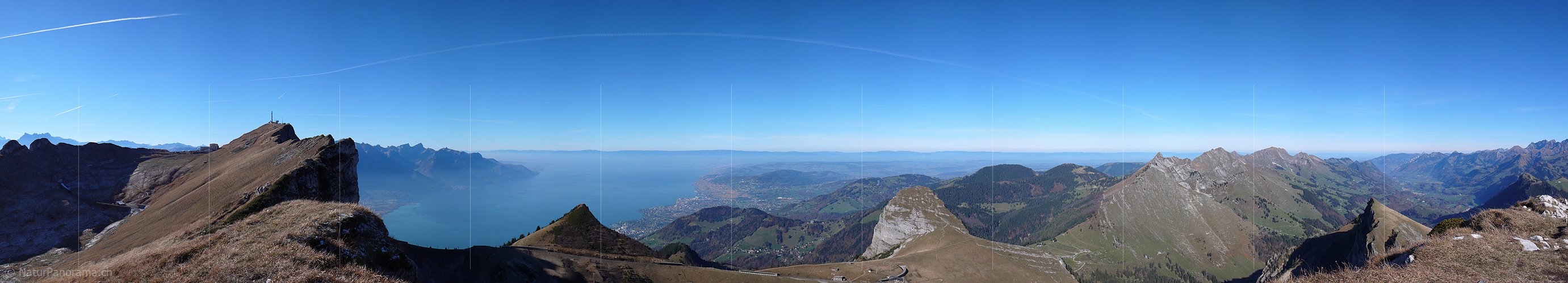 P001550: Panorama Rochers de Naye und Genfersee (Le Leman)
