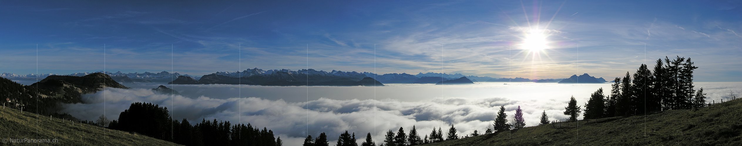 P001557: Panoramabild Nebelmeer von Rigi Staffelhöhe