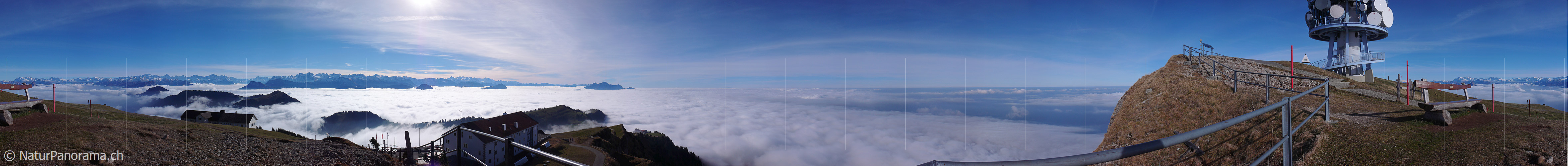 P001570: Panoramabild Rigi Kulm, Zentralschweiz