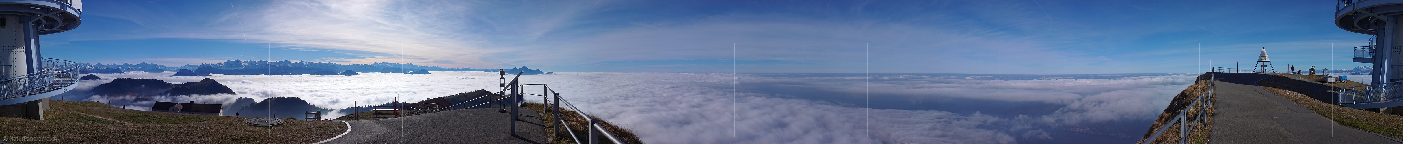 P001572a: Panoramaaufnahme Rigi Kulm, Zentralschweiz