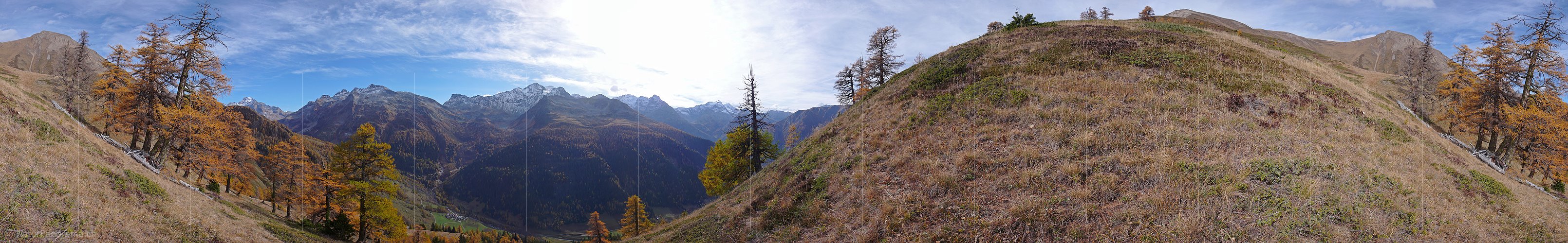 P001607: Panoramabild Herbstfarben im Binntal
