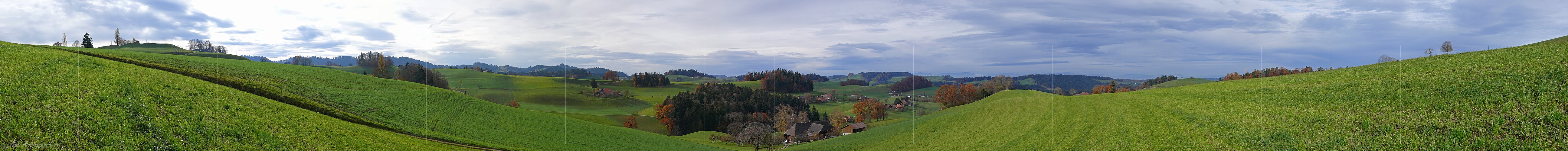 P001630: Panorama Hügellandschaft bei Wyssachen im Emmental