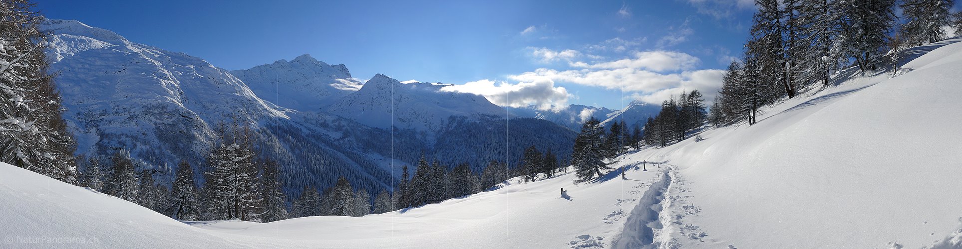 P001653: Panorama Winterlandschaft in den Walliser Alpen