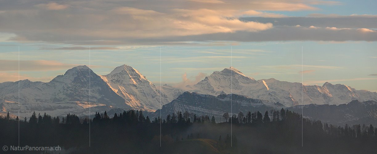 P001688: Panoramabild Dreigestirn (Eiger, Mönch und Jungfrau)