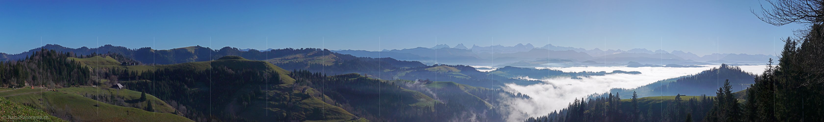 P001701: Panoramafoto Nebelmeer über dem Emmental