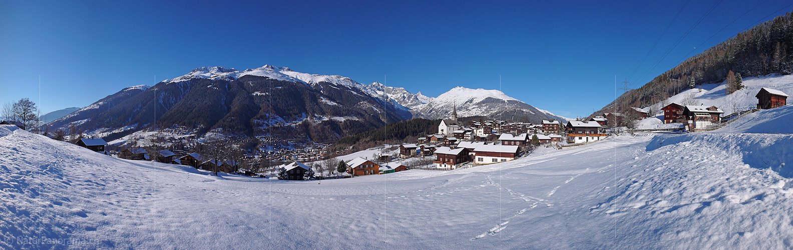 P001842: Panoramabild Ernen, Goms, Wallis