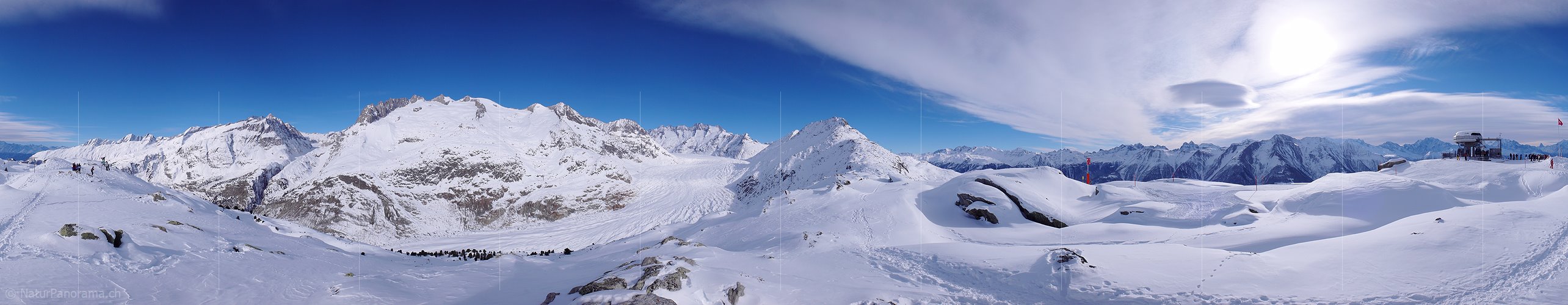 P001855: Panoramabild Moosfluh und Aletschgletscher