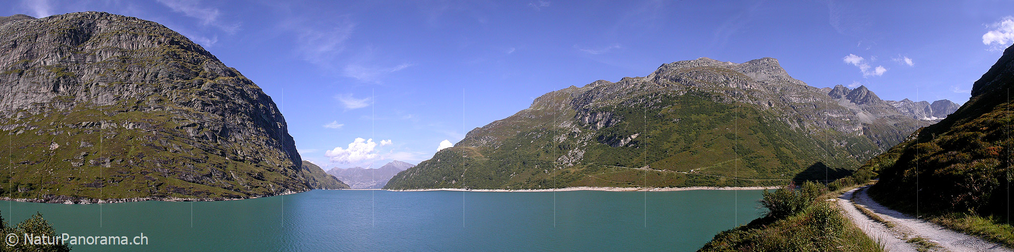P001876: Panoramabild Zervreilasee, Vals, Graubünden