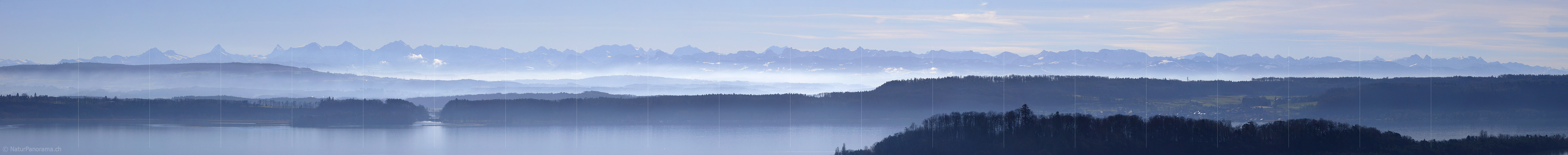 P001890: Panoramabild Alpenpanorama vom Bielersee