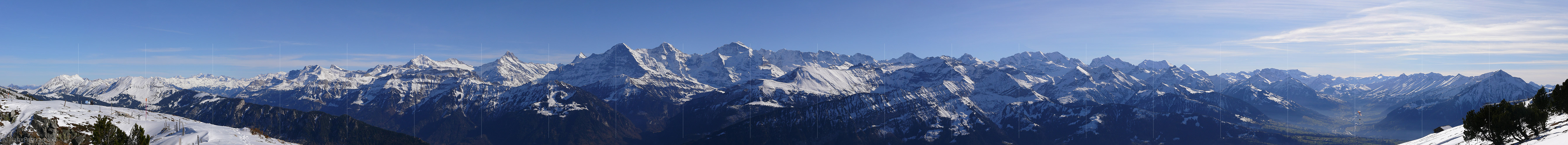 P001911: Panoramabild Berner Alpen vom Niederhorn