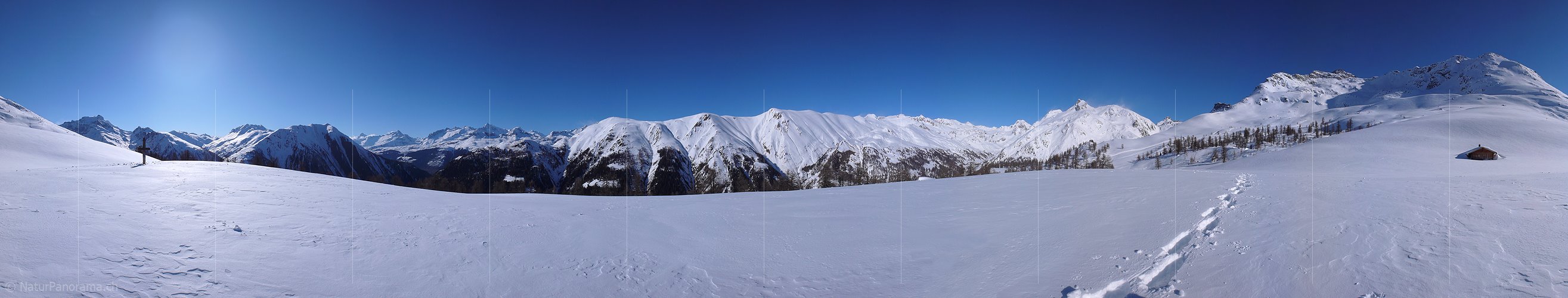 P001963: 360° Panoramafoto Winterliche Berglandschaft