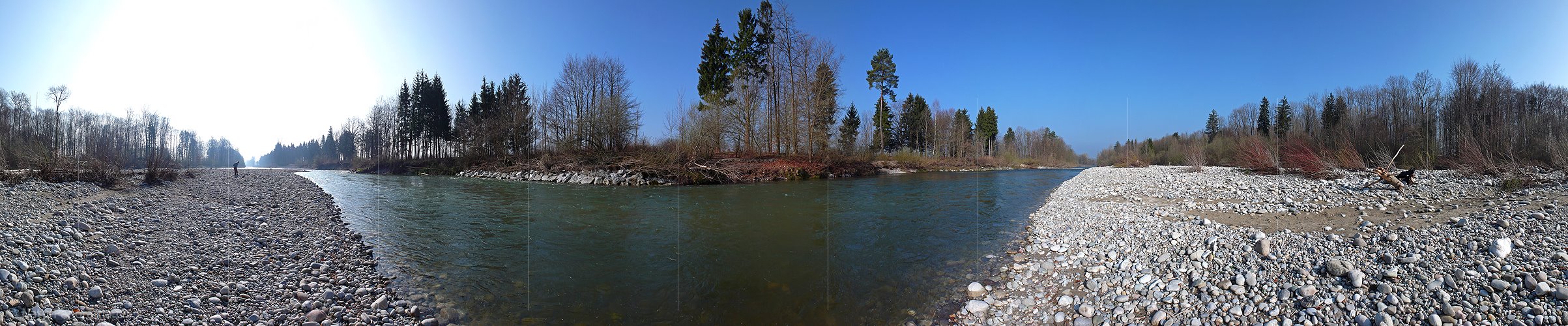 P002035: 360° Panoramabild Flusslandschaft