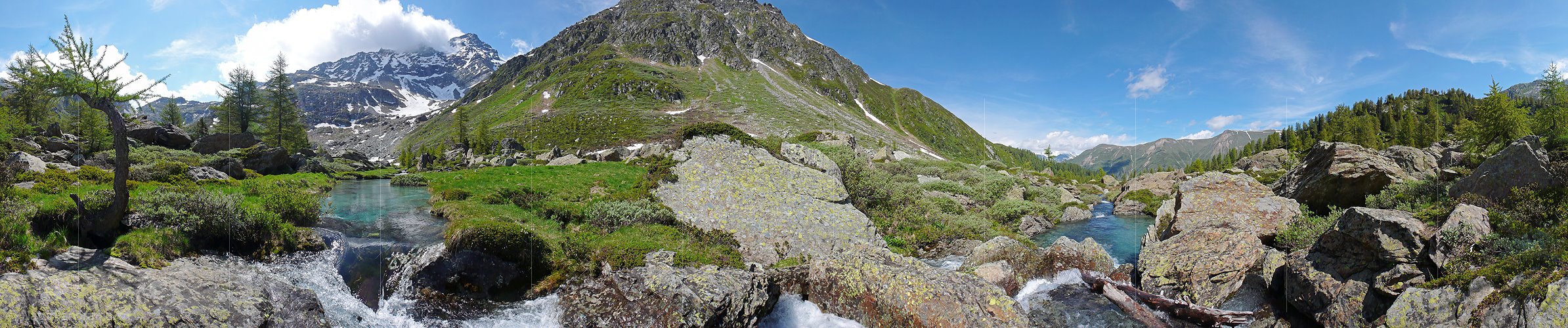 P002287: Panoramabild Hochebene mit Bergbach