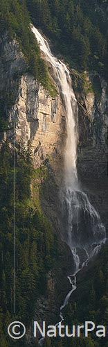 P002415: Panorama waterfall in the twilight
