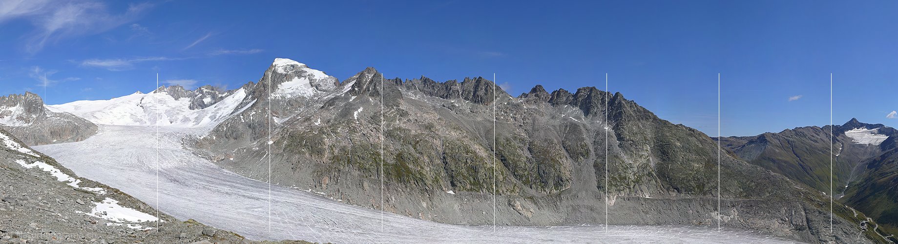 P002470a: Panoramabild Galenstock und Rhonegletscher