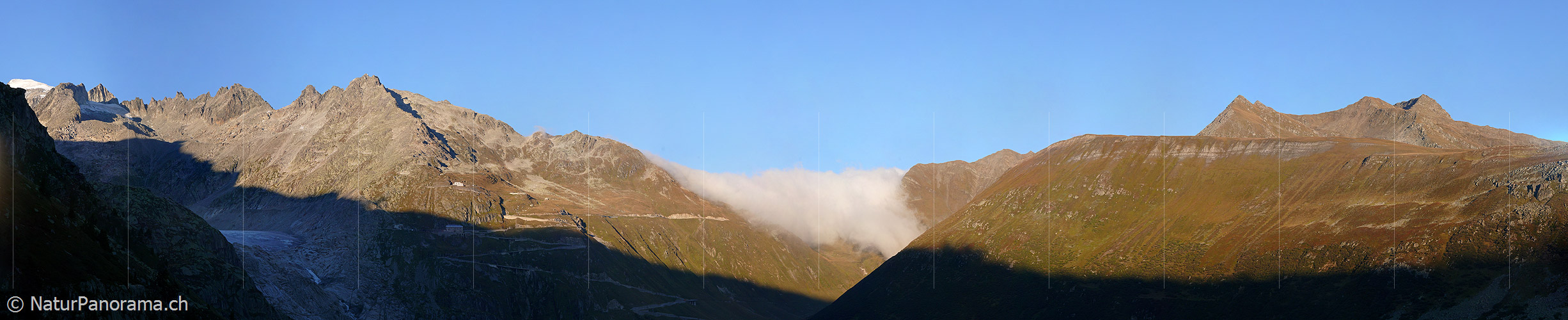 P002492: Grosspanorama Abendstimmung am Furkapass