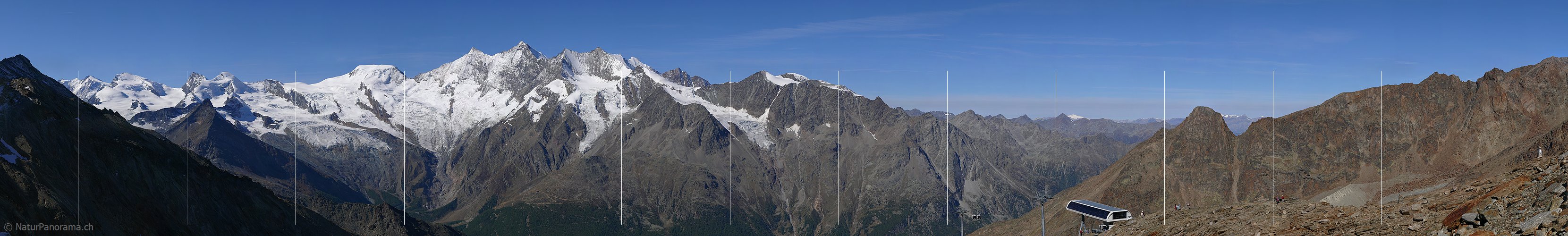 P002501: Hochauflösendes Panoramabild Hohsaas und Mischabel