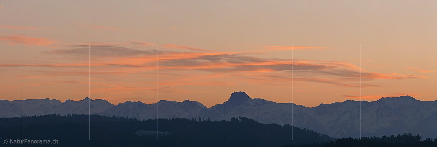 P002905: Panoramabild Abendstimmung Stockhorn