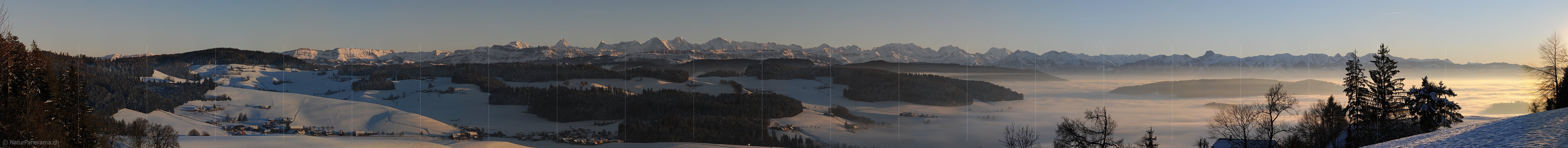 P002966: Panoramabild Wintertag im Emmental