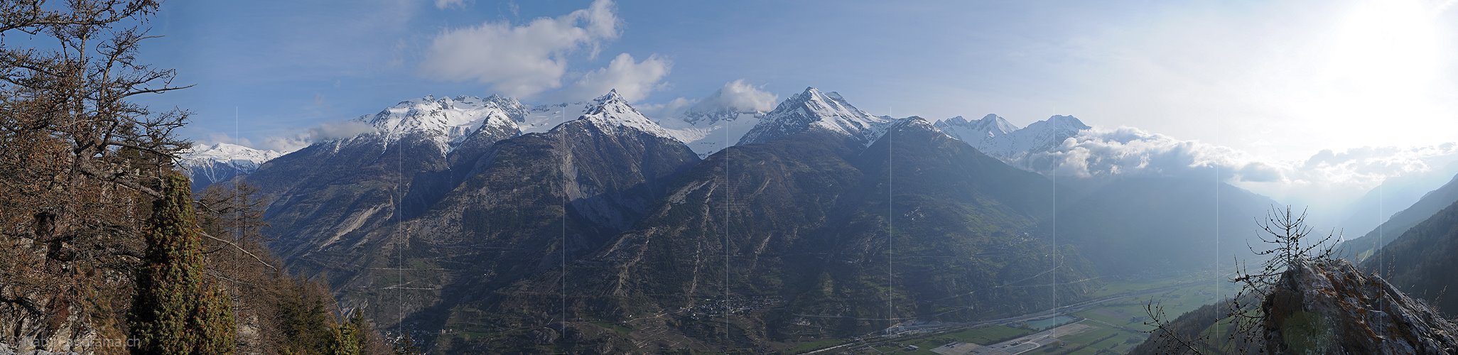 P003383: Panorama Rhonetal, Oberwallis