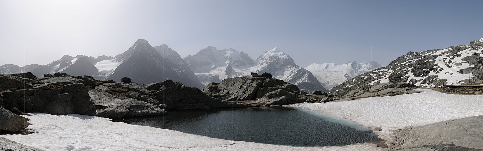 P003772: Panoramabild Berninamassiv von der Fuorcla Surlej