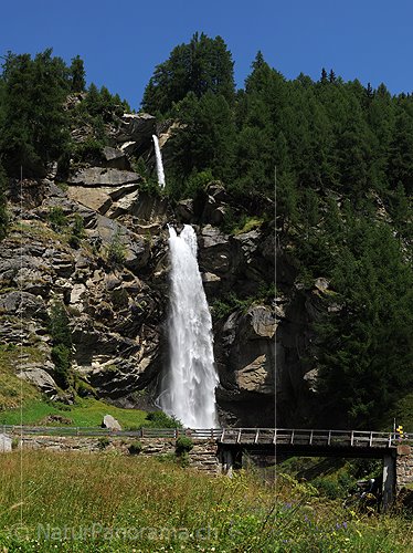 P003966: Panoramabild Wasserfall Saastal