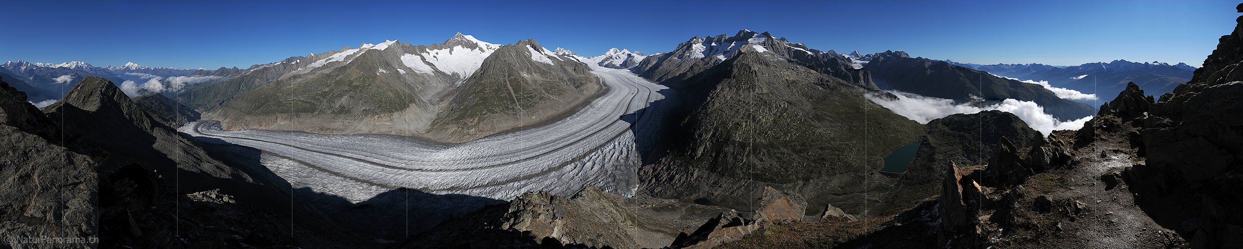 P004023b: Grosspanoramabild Grosser Aletschgletscher vom Eggishorn