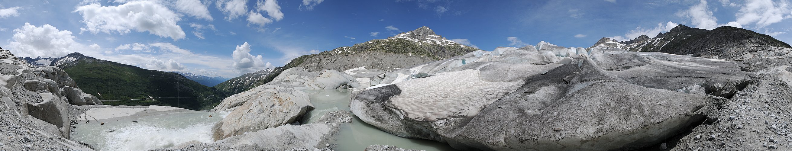 P004249: 360° Panoramabild Gletschereis am Rhonegletscher (Stand Juni 2008)