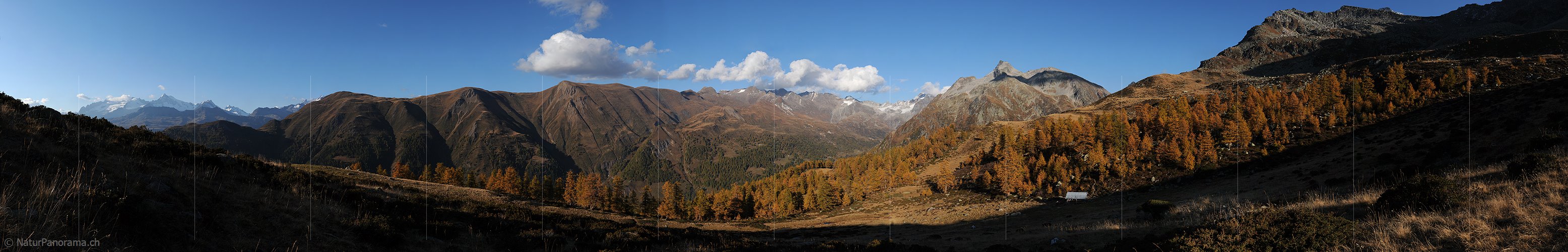 P004267: Grosspanoramabild Herbstabend in den Bergen