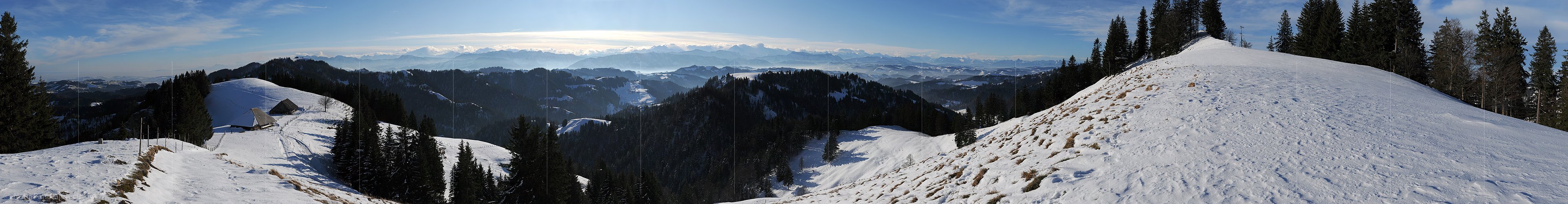 P004402: Grosspanoramabild Emmentaler Winterlandschaft