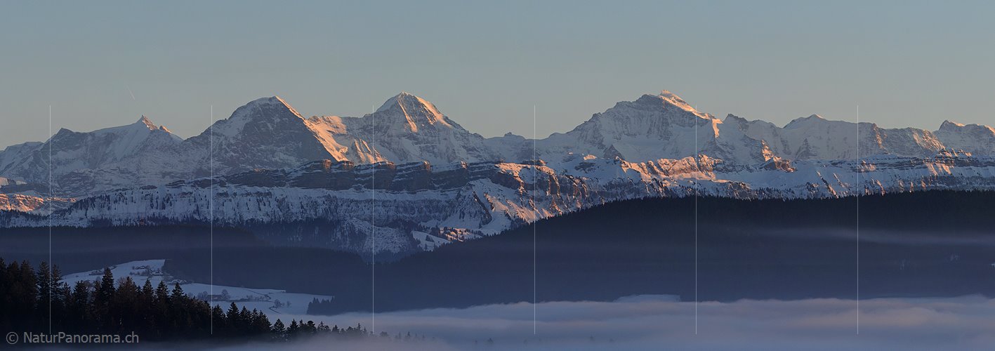 P004467a: Panoramafoto Eiger, Mönch und Jungfrau