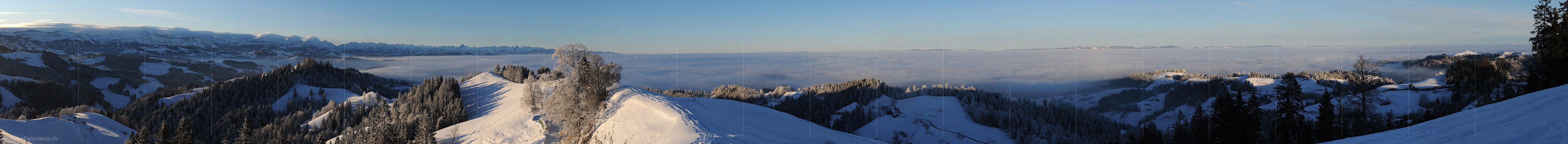P004517: Grosspanoramabild Morgenstimmung mit Nebelmeer über dem Mittelland