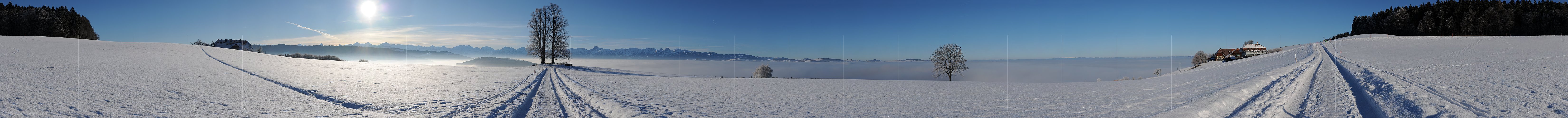 P004542: Grosspanorama Winterlandschaft mit Nebelmeer