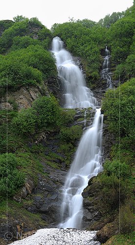 P005182a: Panoramafoto Hoher Wasserfall (Langzeitbelichtung)