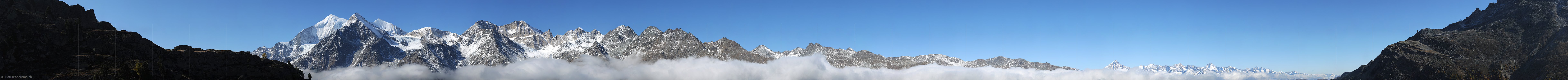 P005746a: Grosspanoramabild Weisshorn, Mattertal und Grächen