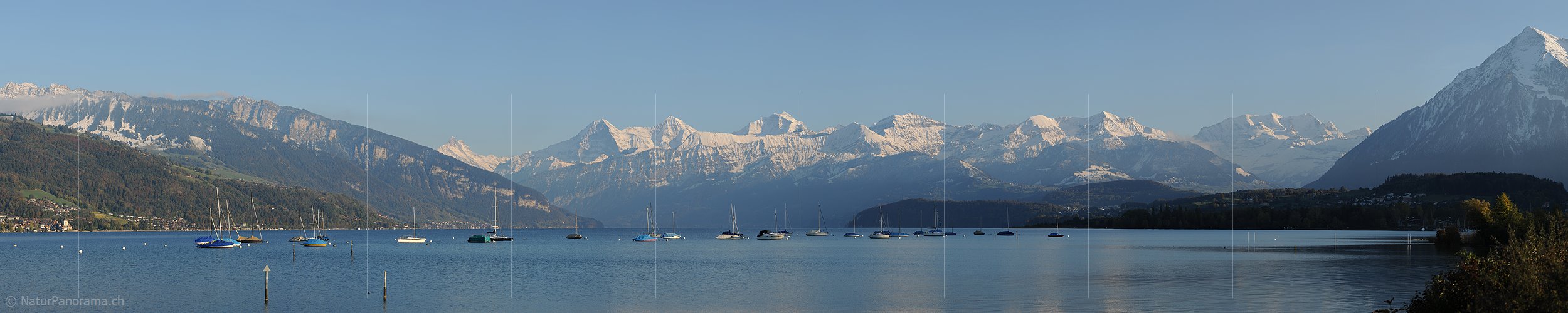 P005781b: Panorama Herbstabend am Thunersee (Alpenrandsee)