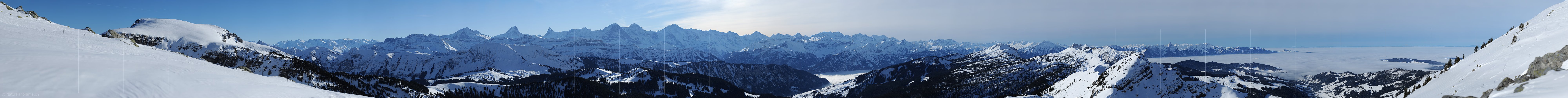 P006021a: Gigapixel Panoramafoto Berner Voralpen und Alpen vom Hohgant