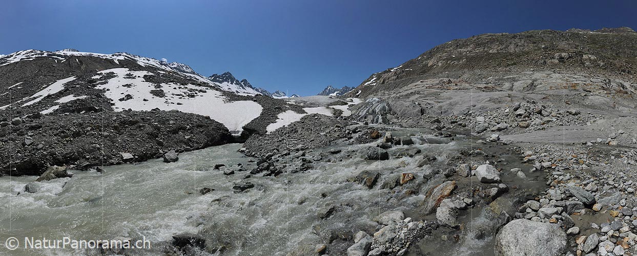 P006276: Panorama mouth of glacier of the Oberaar glacier (Switzerland)