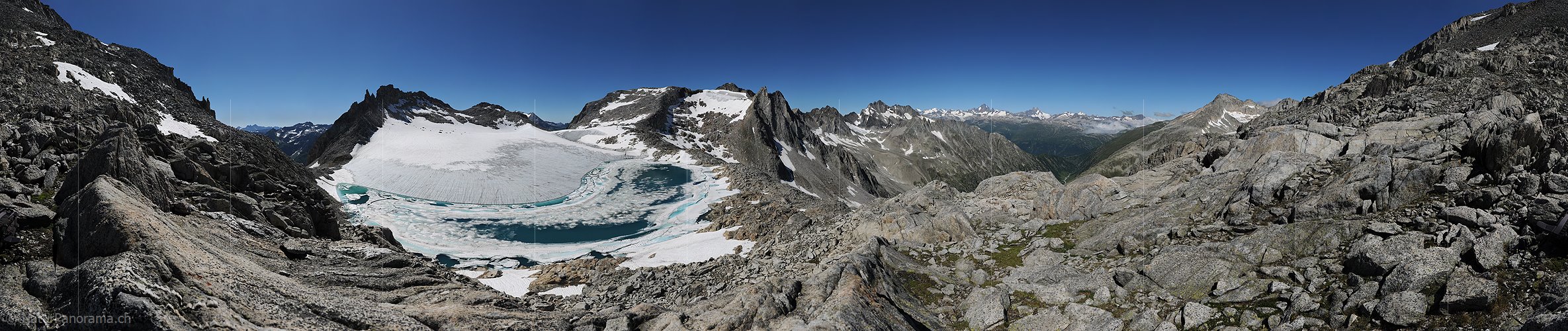 P006380: 360° Gigapixel-Panoramabild Gletschersee (Stand 7.2010)