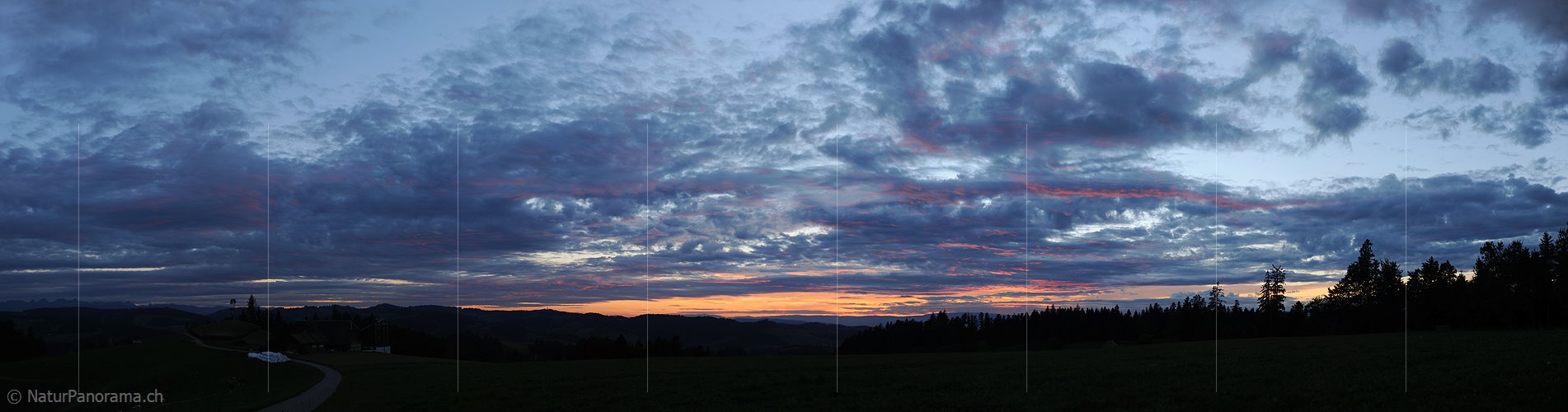 P006674: Panorama Abendstimmung mit Wolkenhimmel