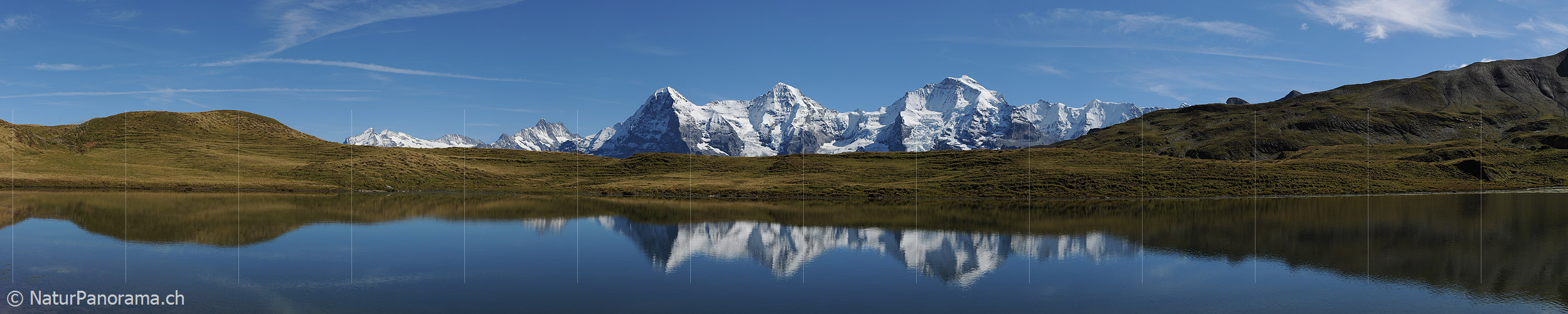 P006717: Panorama Spiegelung mit Eiger, Mönch und Jungfrau
