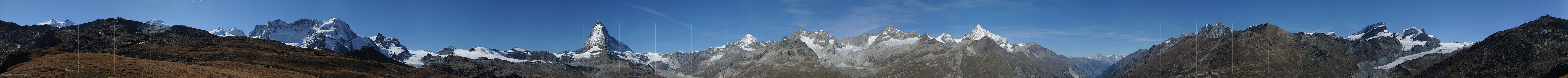 P006763b: 360° Gigapixel Panoramabild Zermatter Viertausender