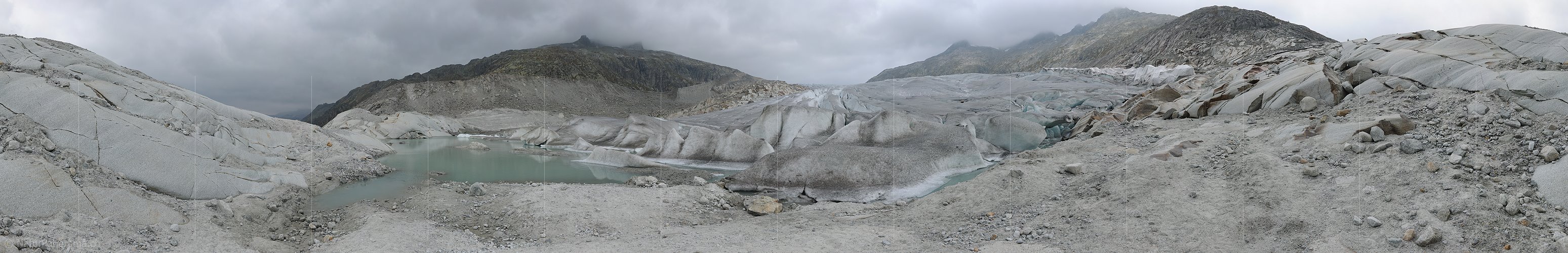 P006833: Panoramafoto Rhonegletscher (Stand September 2010)